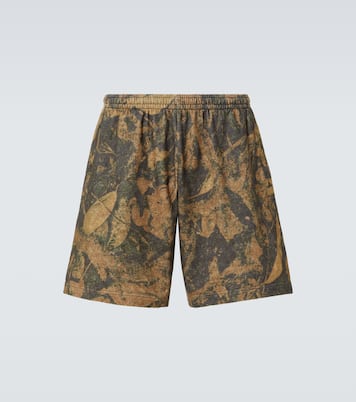 Camouflage cotton fleece shorts | Acne Studios
