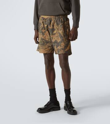 Camouflage cotton fleece shorts | Acne Studios