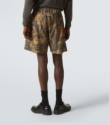 Camouflage cotton fleece shorts | Acne Studios