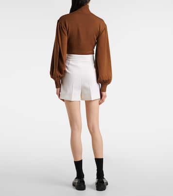 Zic high-rise wool-blend canvas shorts | Max Mara