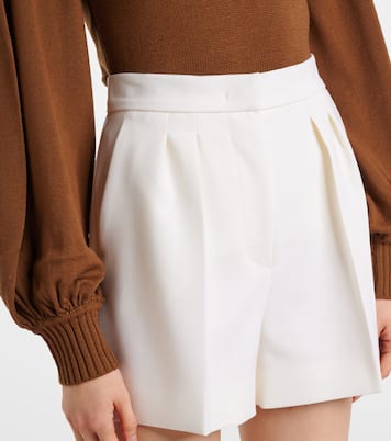 Zic high-rise wool-blend canvas shorts | Max Mara