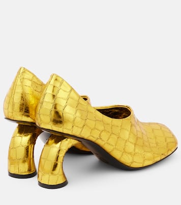 75 metallic leather pumps | Dries Van Noten