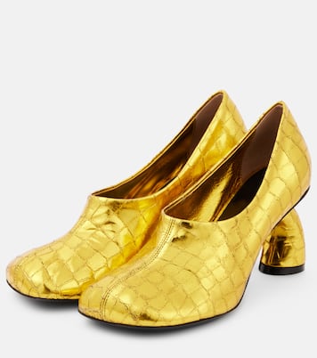 75 metallic leather pumps | Dries Van Noten