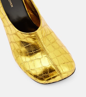 75 metallic leather pumps | Dries Van Noten