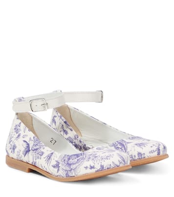 Floral leather ballet flats | PèPè