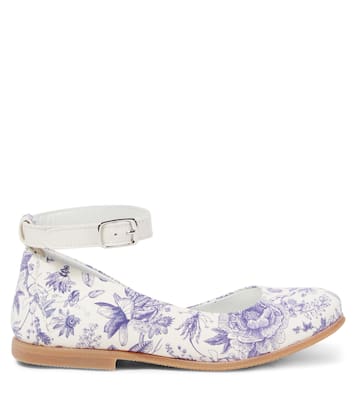 Floral leather ballet flats | PèPè