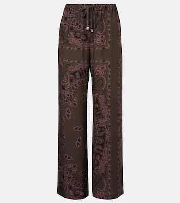 Pantalones anchos estampados de tiro bajo | The Attico