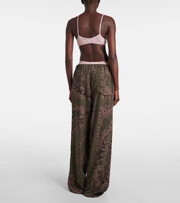 Pantalones anchos estampados de tiro bajo | The Attico