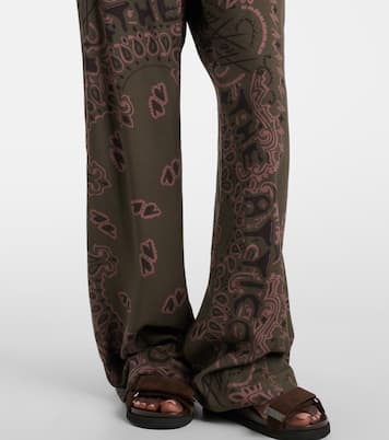 Pantalones anchos estampados de tiro bajo | The Attico