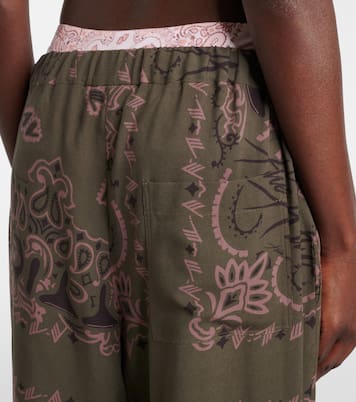 Pantalones anchos estampados de tiro bajo | The Attico