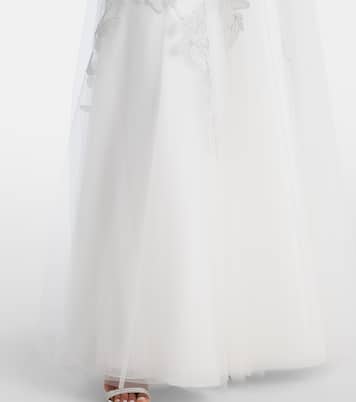 Bridal Bestickte Robe aus Tüll | Costarellos