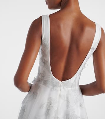 Bridal Bestickte Robe aus Tüll | Costarellos