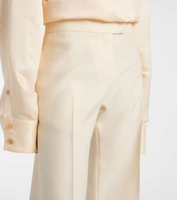 Callen wool and silk straight pants | Khaite