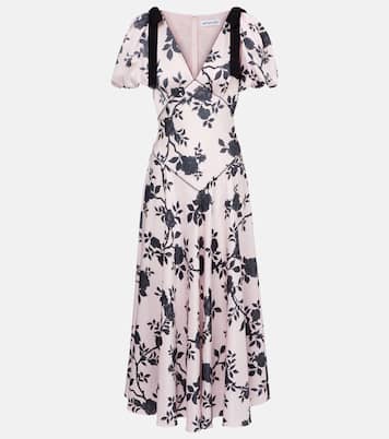 Midikleid aus Satin | Self-Portrait