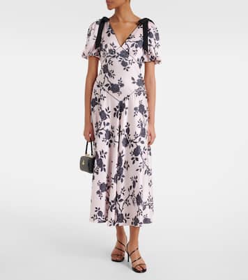 Midikleid aus Satin | Self-Portrait