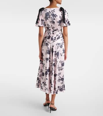 Midikleid aus Satin | Self-Portrait