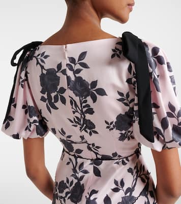 Midikleid aus Satin | Self-Portrait