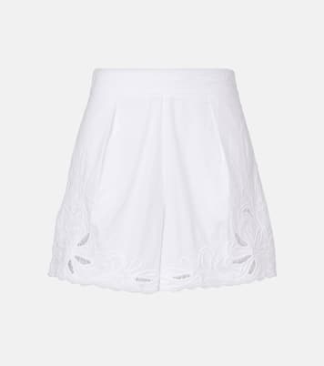 Bestickte Shorts aus Baumwollpopeline | Juliet Dunn