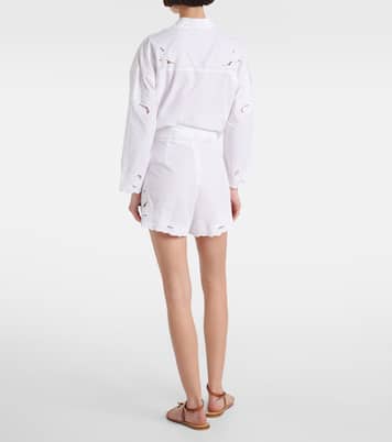 Bestickte Shorts aus Baumwollpopeline | Juliet Dunn