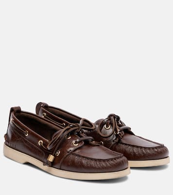 Leather boat shoes | Golden Goose