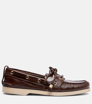 Leather boat shoes | Golden Goose