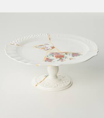 Kintsugi gold-plated porcelain cake stand by Marcantonio Raimondi Malerba | Seletti