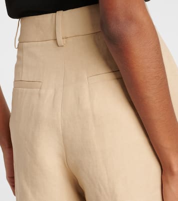 Short en lin et soie à taille haute | Nili Lotan