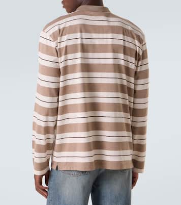 Striped cotton jersey polo shirt | Miu Miu