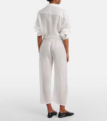Pantalon ample raccourci Niko en ramie | Leset