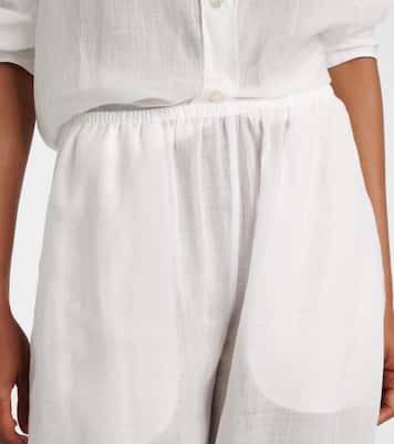Pantalon ample raccourci Niko en ramie | Leset