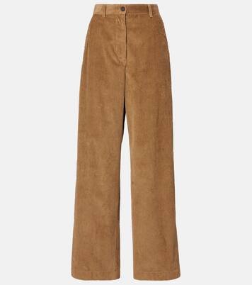 Cotton corduroy wide-leg pants | Miu Miu