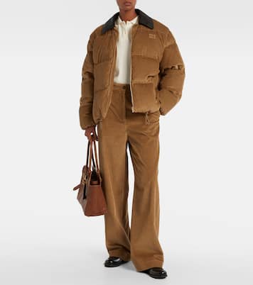 Cotton corduroy wide-leg pants | Miu Miu