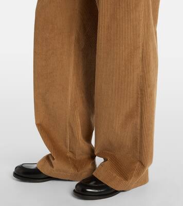 Cotton corduroy wide-leg pants | Miu Miu