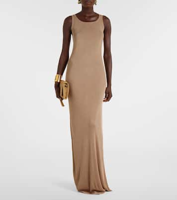 Ribbed-knit maxi dress | Saint Laurent