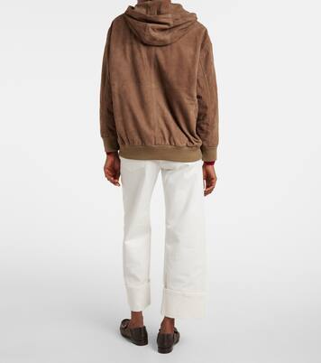 Suede zip-up hoodie | 'S Max Mara