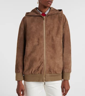 Suede zip-up hoodie | 'S Max Mara
