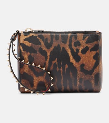 Cabata Small leopard-print leather pouch | Christian Louboutin