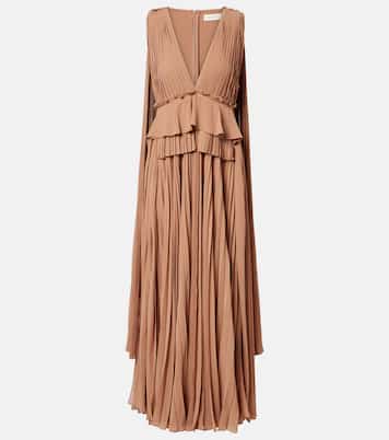 Memento plissé caped maxi dress | Zimmermann