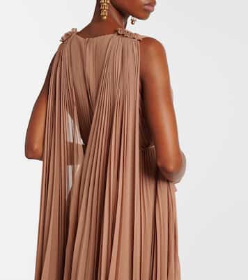 Memento plissé caped maxi dress | Zimmermann