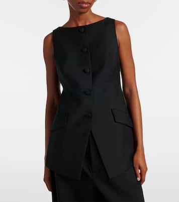 Wool and mohair crêpe vest | Róhe