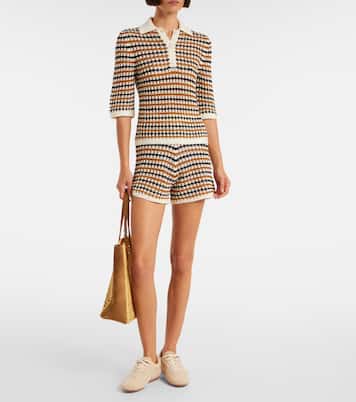 Disco open-knit cotton-blend shorts | Eres