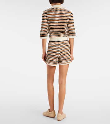 Disco open-knit cotton-blend shorts | Eres