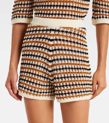 Disco open-knit cotton-blend shorts | Eres