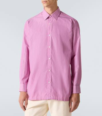 Striped cotton poplin shirt | Charvet
