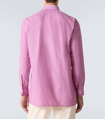 Striped cotton poplin shirt | Charvet