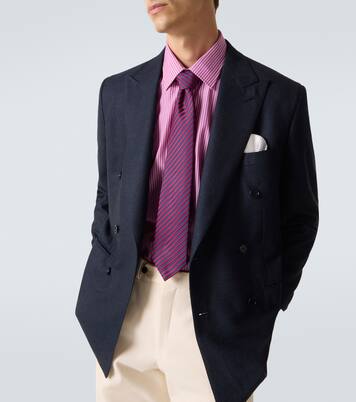 Striped cotton poplin shirt | Charvet