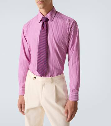 Striped cotton poplin shirt | Charvet