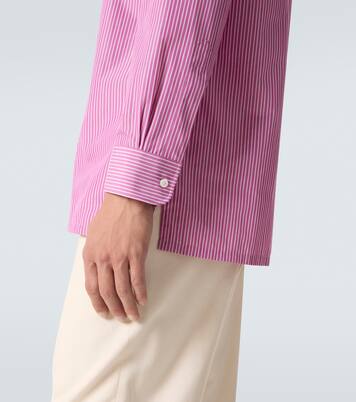 Striped cotton poplin shirt | Charvet