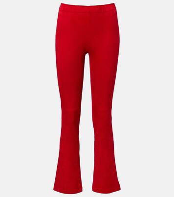 Schmale Hose JP Twenty aus Veloursleder | Stouls