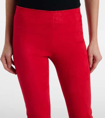 Schmale Hose JP Twenty aus Veloursleder | Stouls